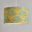 (Yellow) Litecraft Linzy Leaf Print Drum Lampshade 3
