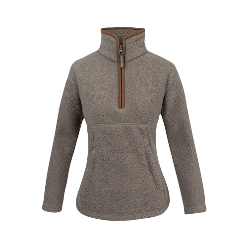JACK PYKE JACK PYKE Ladies Half Zip Sherpa Fleece Pullover Shiitake Small
