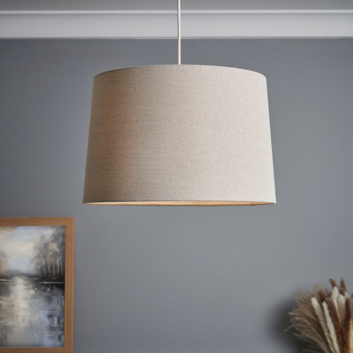 (16 Inch, Single) Litecraft Muriel Lampshade Beige 1