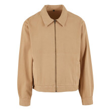 (5XL, Union Beige) Build Your Brand Mens Basic Work Jacket
