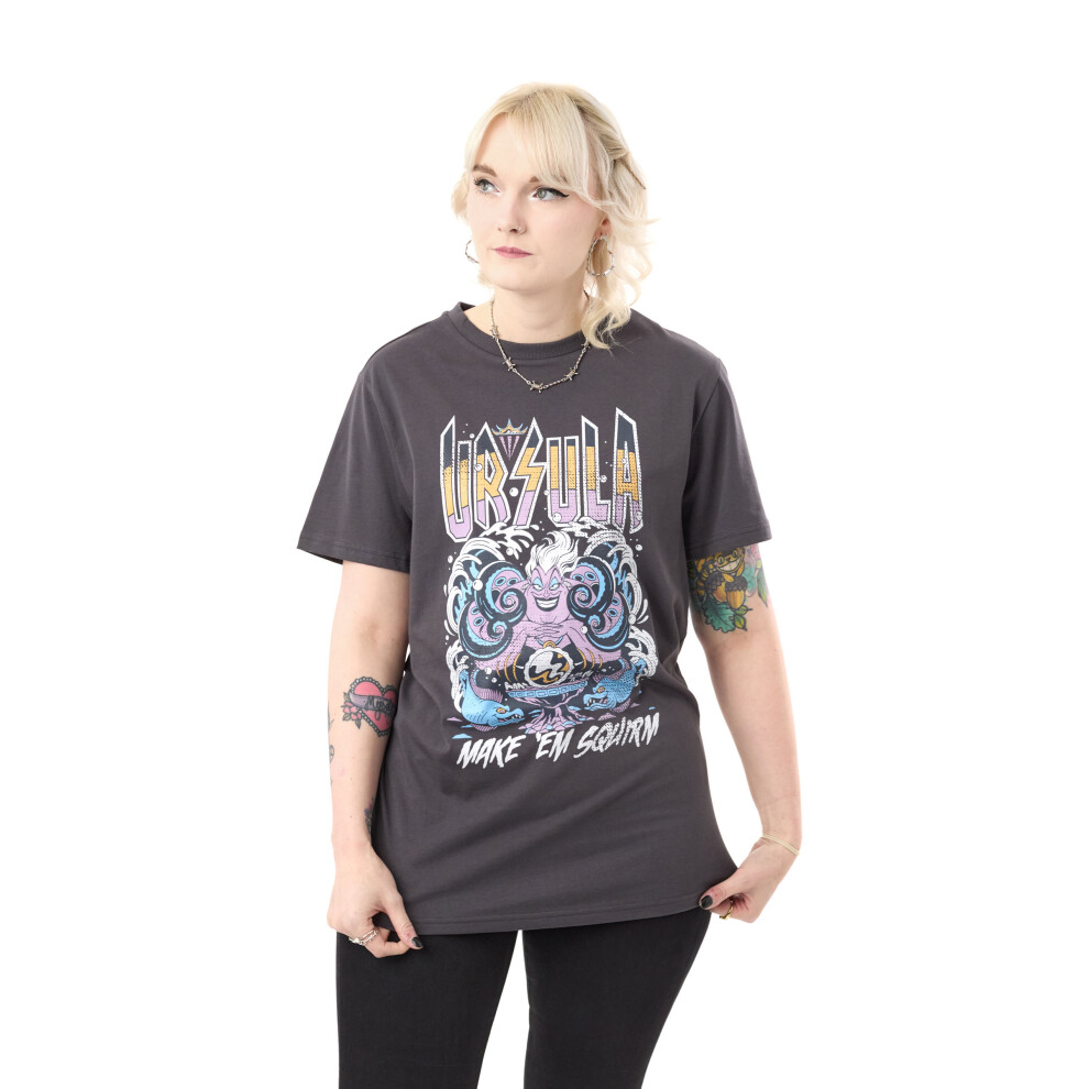 Disney (Medium) Villains Short Sleeved T-Shirt (Womens Grey)
