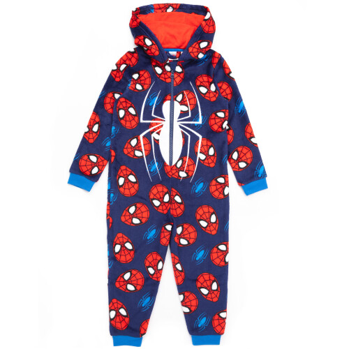 Marvel (9-10 Years) Marvel Spiderman Onesie (Boys Blue)