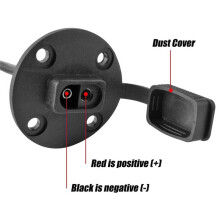 4x Solar SAE Socket Sidewall Port, SAE Cable Quick Connect Panel Mount Universal Flush-Mountable Connector