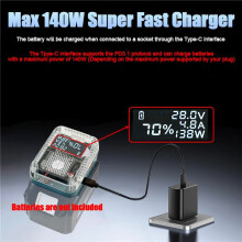2X Digital Display Lithium Battery Adapter Converter for Charger USB Type-C Power Bank 138W