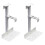 2X Universal PC Case Holder Adjustable Host Box Stand Versatile Under Desk or Wall Side Mount, Cpu Stand Lift White 1