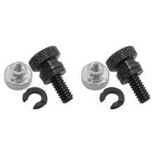 2Set 1/4 Pollice Nero Parafango Posteriore Sedile Passeggero Bullone Tab Vite Dado per Sportster XL 883 1200 Road King Softail Accessori