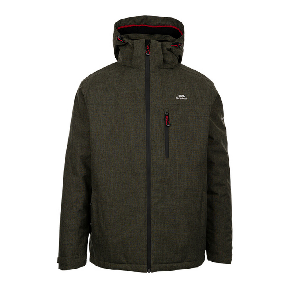 Trespass (L, Dark Vine Marl) Mens Fyfinn Padded Waterproof Jacket