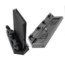 For PS4 Vertical Stand and Cooling Station Fast Controller Charger Vertical Cooler System for 4 Console