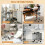 Homcom HOMCOM Saddle Chair, Rolling Salon Stool for Massage Spa, Grey 9