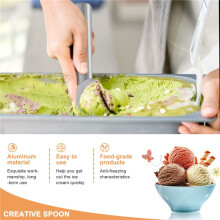 1pcs aluminium a creme glacee non-Stick Anti-Freeze Spoon Ourse Artisanat Cuisine Outil