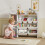 Toy Storage Unit with 8 Removable Bins, Storage Shelves, Cabinet, White 3