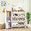 Toy Storage Unit with 8 Removable Bins, Storage Shelves, Cabinet, White 4