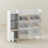 Toy Storage Unit with 8 Removable Bins, Storage Shelves, Cabinet, White 5