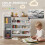 Toy Storage Unit with 8 Removable Bins, Storage Shelves, Cabinet, White 7