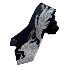 Girls Cosplay Anime Party Ties Nine Tailed Foxes Pattern Neck Tie for Uniform Necktie Suit Simple Teens Elegant Tie