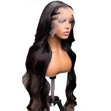 Pre-Cut Glueless 13x4 Front Body Wave Wear Go Upgrade Lace Natural Black Human Hair Wig Beginner-Friendly