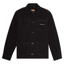 (L, Black) Timberland Mens Canvas Overshirt