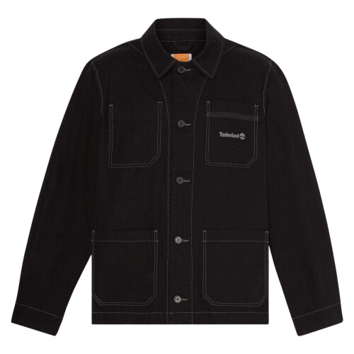 Timberland (L, Black) Timberland Mens Canvas Overshirt