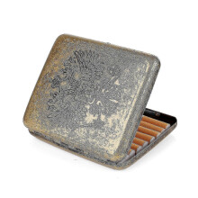 Retro Cigarette Case Stainless Steel Nickel-plated Cigarette Case Metal Cigarette Case For 20 Cigarettes-yvan