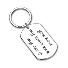 Stainless steel keychain Valentine's Day gift for couples