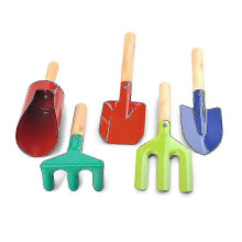 Kids Gardening Tools, 5-Piece Gardening Set with Sturdy Wooden Handle, Safe Gardening Tools, for Kid