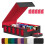 Trading Card Storage Box with Window 5-Row Deck Case Black+Red 1