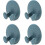 Oval Socket Cable Hook Multi-function Adhesive Plug Holder Cord Organizer Storage Rack Key Hanger (blue) (4pcs) 1