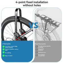 NEWBOLER Bicycle Rear Rack Aluminum Alloy Bicycle Frame Pannier Anti-Sway Bicycle Rear Rack