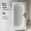 Modern Bathroom Double Ended 1700mm Curved Bath Panel Acrylic White Bathtub 5