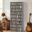 Homcom HOMCOM 640 CD Storage Unit 360 DVD Storage Tower w/ 18 Compartments Grey 1