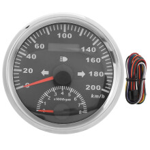 85mm GPS Speedometer 200KM/H with Tachometer 08000RPM LCD Display Antenna compatible with Motorcycle Boat Truck Bus Car