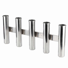 Fishing Rod Holder 5 Tubes Stand 304 Stainless Steel Hardware compatible with Marine Yacht Boat