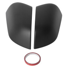 2pcs Rearview Mirror Cover Add-On Matte Carbon Fiber Cap Replacement compatible with Tesla Model 3 2018-2021