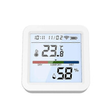 WiFi BT Temperature Humidity Tester LCD Display APP Control Compatible with Alexa and Google Home