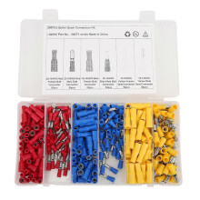 300PCS Cold Pressing Wiring Terminal Female and Male Electrical Connector Kit compatible with Automobile Universal