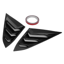 2pcs Rear Window Quarter Side Vent Window Louvers Scoop Cover Fit compatible with Honda Civic 2016-2019