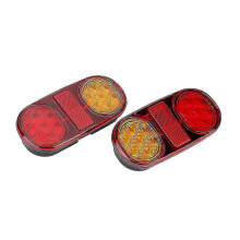 12V Universal Bright LED Taillight Tail Lamp with License Plate Light compatible with Trailer Bus RV