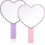 2pcs Small Handheld Mirror Travel Makeup Mirror Handheld Cosmetic Mirror 1