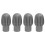 4Pcs Silicone Drumstick Tips Silent Practice Drum Mute Dampener Percussion AccessoriesGray 1