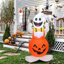 Halloween Air Inflatable Pumpkin Ghost Led Light Outdoor Yard Party Decor