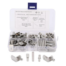 88Pcs 5 Styles Shelf Pins Kit Nickel Plated Shelf Support Pegs compatible with RV Cabinet Bookshelf Display Cabinet Furniture Closet Sideboard