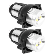 2pcs 12W LED Angel Eyes Halo Ring Marker Light compatible with E90 E91 05?08 Auto Lamps