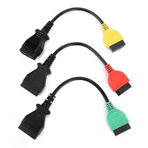 3pcs Connect Cable Ecu Scan Adaptors Connector Fits compatible with Fiat Practical Accessory