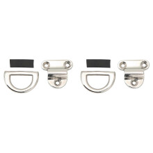 Stainless Steel Marine Folding Pad Eye Cleat Heavy Duty D Ring Tie Down 60x58mm compatible with Boat Yacht