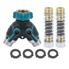 2 Way Y Hose Connector compatible with Garden Water Pipe Splitter Anti Bending Durable Joint Set