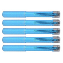 5PCs Diamond Hole Drill Bit Hardware Parts Blue 8mm compatible with Granite / Ceramic Tiles / Concrete