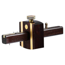 Mortise Gauge, Woodworking Scriber Marking Tool 6.4in Mortise Square Gauge, Brass Screw Type Slidin
