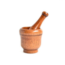 Wooden Mortar and Pestle Set,Mortar and Pestle Wood Wooden Mortar Pestle Grinding Bowl Set Garlic C