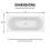 Modern Bathroom Double Ended 1800 x 800mm Curved Bath Side Panel Acrylic White 6