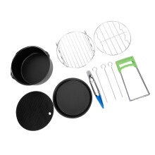 7in Kitchen Electric Fryer Accessory Cake Pan Pizza Plate Silicone Pad Grill Skewers Clamp